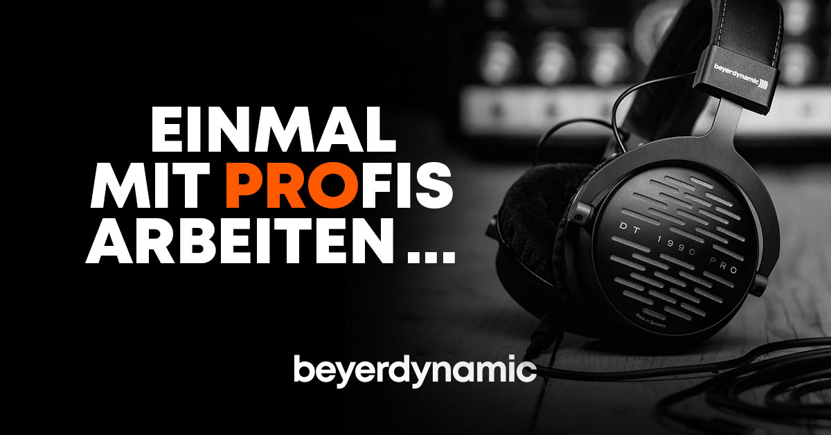 Einmal mit PROfis - beyerdynamic Werbeanzeige